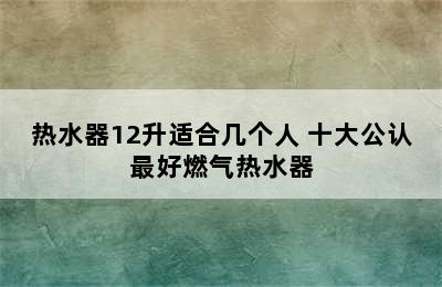 热水器12升适合几个人 十大公认最好燃气热水器